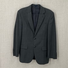 Jos. A. Bank Blazer Mens 38 Charcoal Wool Tailored Fit Classic Luxury Sport Coat
