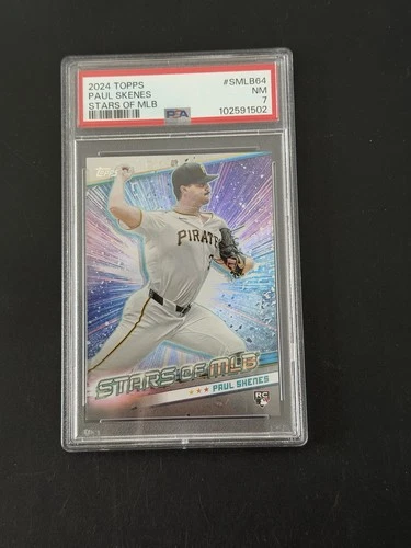 2024 Topps Update Series Paul Skenes Stars of MLB #SMLB-64 RC PSA 7 Pirates