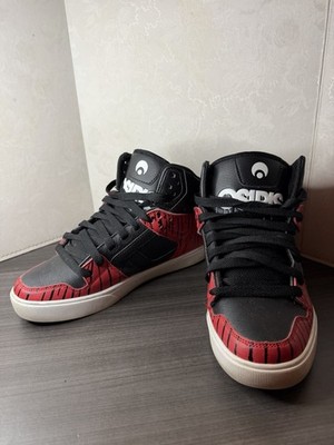 OSIRIS Clone Black/Red/White Men's Size 8 High Tops 13222767  Skateboarding Shoe