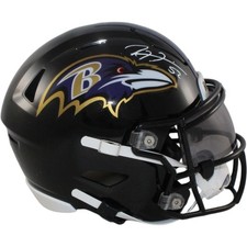 Casco midi autografiado por Ray Lewis Baltimore Ravens tamaño mediano Beckett W 55632