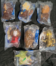 set of 7 Star Wars Episode III Burger King Hero toys from 2005 factory sealed