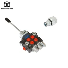 Hydraulic Directional Control Valve 11 GPM 3600 PSI 2 Spool BSPP+Conversion Plug