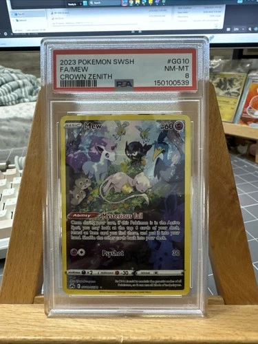 Mew GG10/GG70 Crown Zenith: Galarian Gallery Holo PSA 8