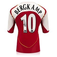 Dennis Bergkamp Signed Arsenal Original 2004-05 Football Shirt (Original print)