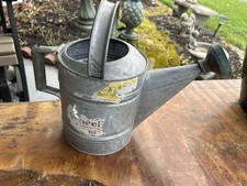 Vintage Wheeling Galvanized Dura Zinc Water Sprinkling Can 8 QT