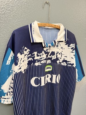 Vintage 90's Lazio Pavel Nedved Football Club Print Soccer Jersey
