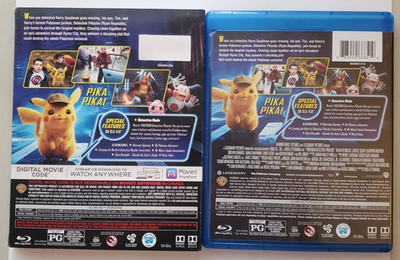 Pokémon: Detective Pikachu (Blu-ray + DVD, 2019) w/Slipcover No