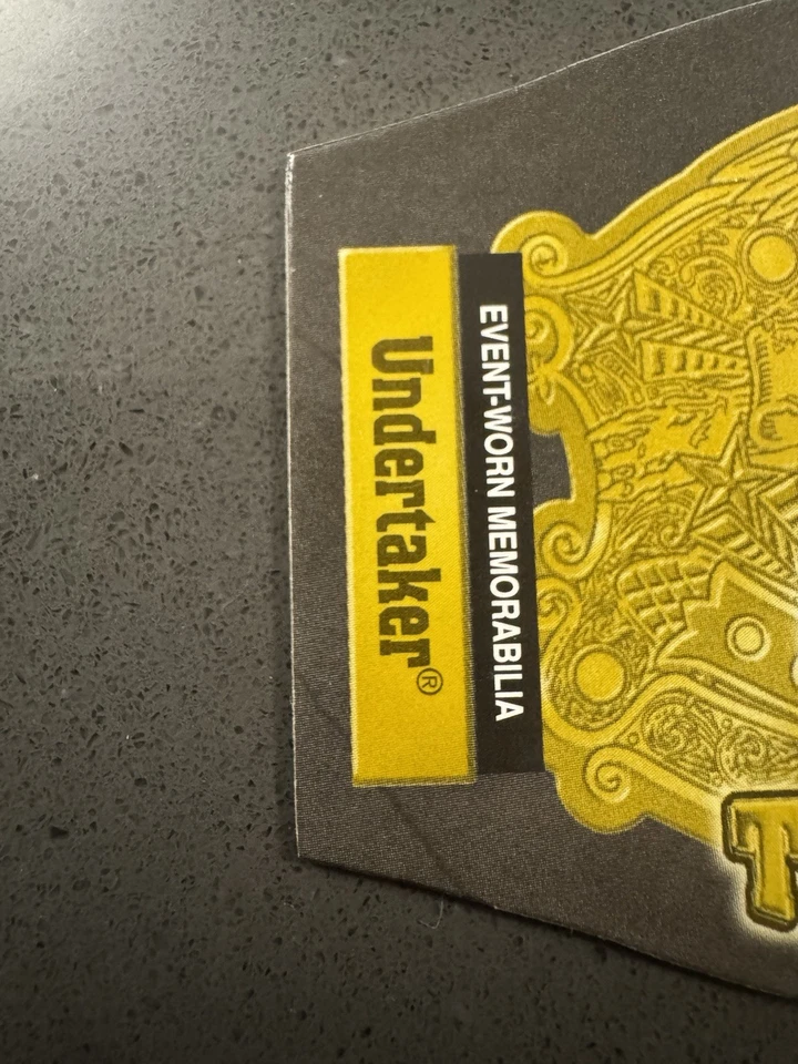 WWE ГРОБОВЩИК 2003 WRESTLEMANIA FLEER НАЗВАНИЕ ВЫСТРЕЛЫ СОБЫТИЕ Б/У РУБАШКА РЕЛИКВИЯ КАРТА - Изображение 4 из 4