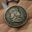1954 Franklin Half Dollar Silver 50C US Coin 0.9 Fine Circulated Uncertified