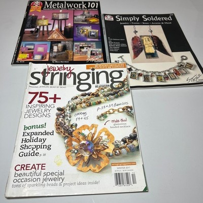 Jewelry Making Craft Books Lot of 3 Stringing Magazine Design Originals