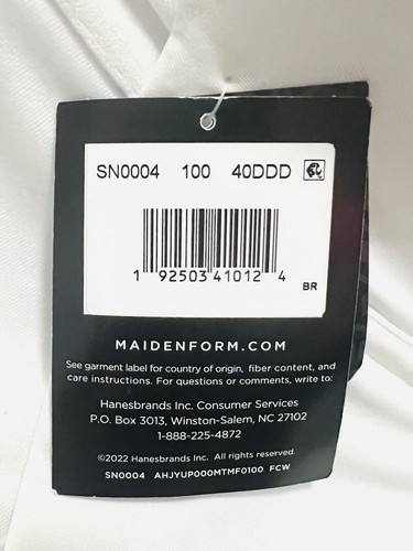 Maidenform Bra Womens Strapless Full Coverage White Underwire SN0004 Size 40DDD - Picture 12 of 12