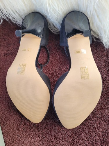 Phase Eight Shoes Size 6 Black Open Toe Ankle Strap Round Toe Adjustable New - Picture 10 of 12