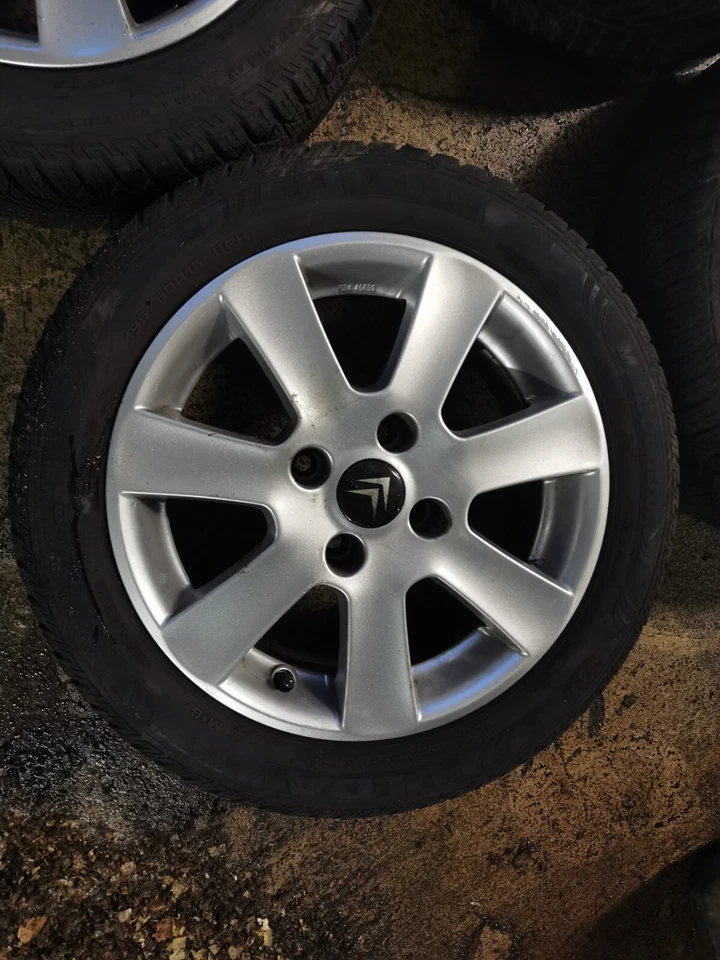 4 Borbet Alu Kompletträder Winterreifen 195/50R15 Citroen C2 C3 C4 - Bild 2 von 4