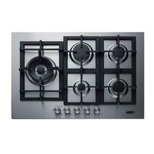 Summit GCJ5SS 29" Built-In Gas Cooktop/Hotplate with (5) Burners, Stainless S...