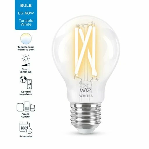 Lampada LED Smart Wifi E27 Globo trasparente Filamento WIreless Alexa Google 60W - Immagine 4 di 4