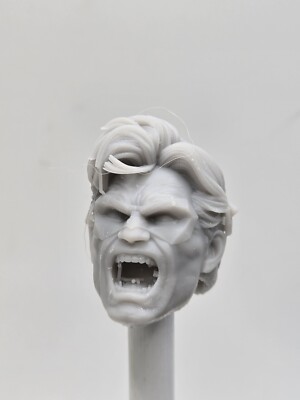 3d Print  GREEN LIGHT HERO HEAD YELLING 1:12 6'' Classified LEGENDS MULTIVERSE 