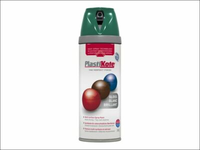 PlastiKote Premium Glanz Üppiggrün Sprühfarbe 400ml 21115 Multi Surface