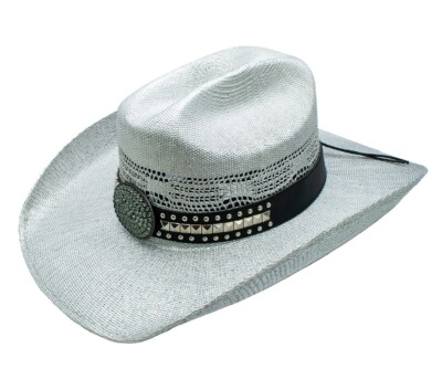 NWT Rhinestone Silver Cowgirl Hat Womens Silver-Rhinestone-Western-Cowboy Hat with Diamond  main image 2
