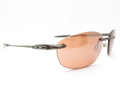 G*n様 oakley why8 OAKLEY WHY 8.1 75-511 RIMLESS SPORT WRAP SUNGLASSES brown metal