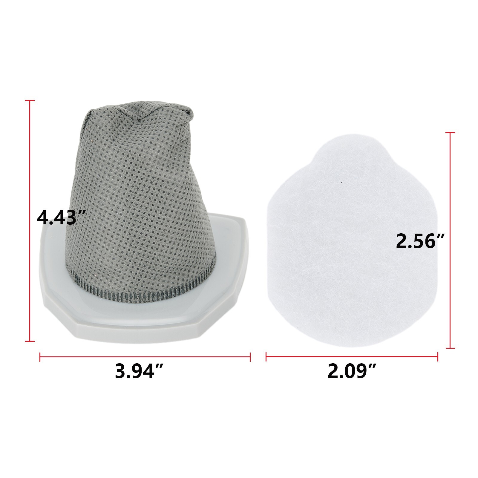 Premium Quality 4 Pack Washable Dust Filter Set for Eureka NE 10 NE 12