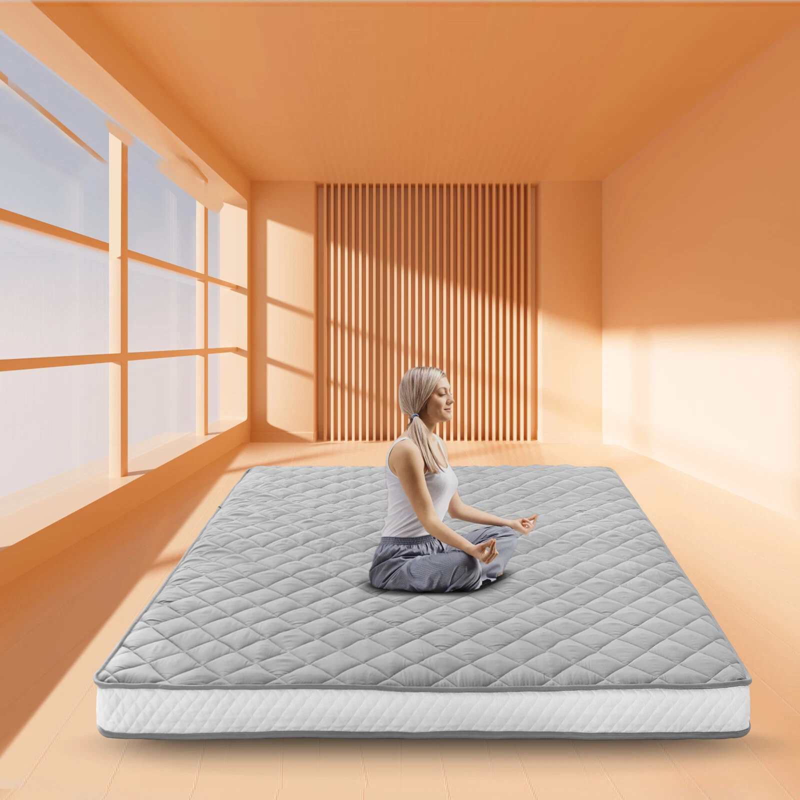 Queen/Full/Twin Size Floor Mattress Japanese Thick Futon Mat Portable Folded Pad