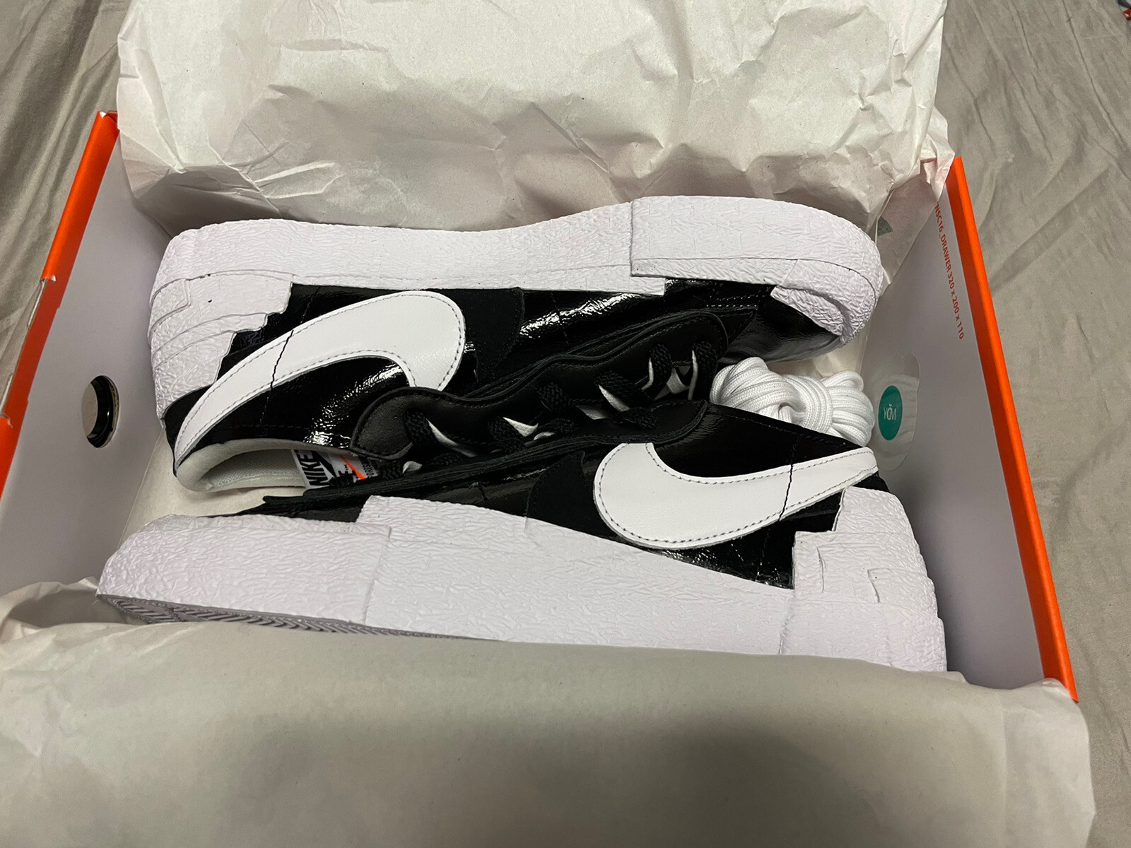 SACAI X NIKE Nike Blazer Low x Sacai Black Patent Leather Size 9.5