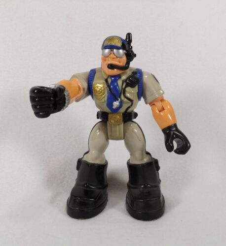 Figurine articulée vintage 2001 Captain Cuff Fisher Price Rescue Heroes bureau de police - Photo 1/2