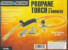 aDjUsTAbLE Propane BLOW TORCH KIT 44" extension Hose 3 burners brazing soldering