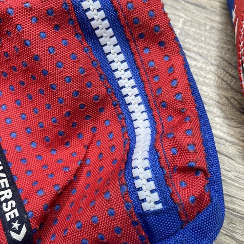 Borsa marca Converse marsupio rosso bianco blu tracolla pois usata - Foto 4 di 8