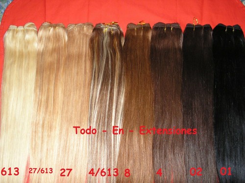 Extensiones De Cortina, Pelo Natural, Remy, 50 Gramos , RUBIO PLATINO 613 - Imagen 8 de 10