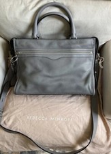 Rebecca Minkoff Gray Handbag, Large Small Computer Bag New Without Tags