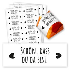 60 Aufkleber Schön, dass du da bist - Gastge...