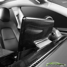 Fit 17-23 TESLA Model 3/Y Carbon Fiber 3K Display Shade Cover Black