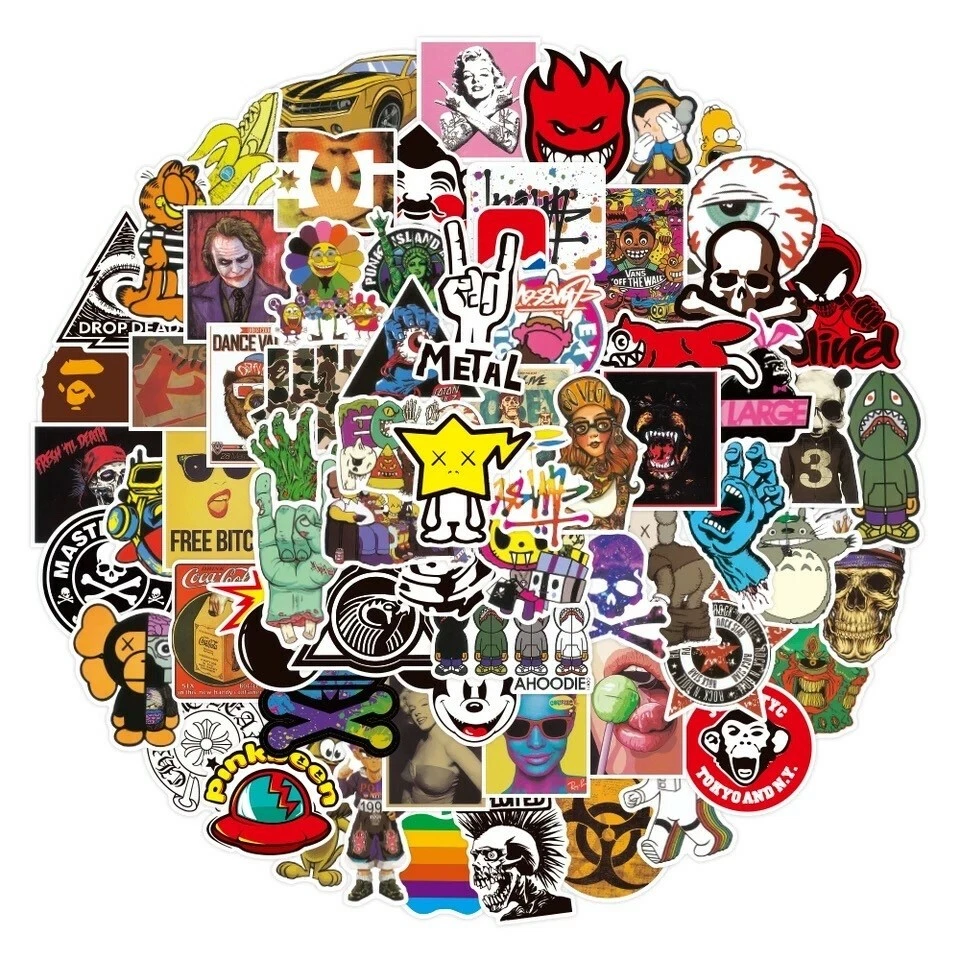 100 cool sticker hypebeast Stickers Pack for skateboard, laptop ship free