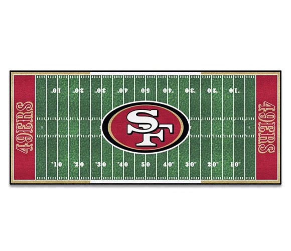 San Francisco 49ers Football Field Runner Mat - 72"x30" - NFL Licensed Rug Gift - Image 2 of 4