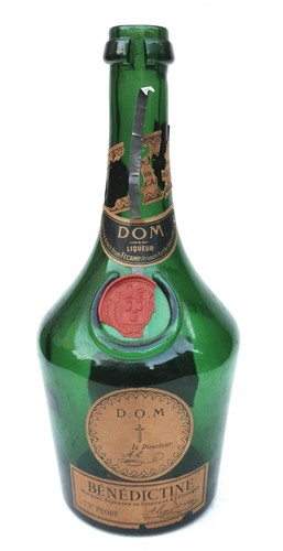 Lovely Antique Rare Benedictine DOM French liqueur bottle
