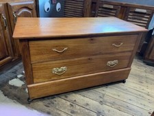 Vintage Antique 2 Drawer Oak Dresser 1800's/1900's on Wheels OHIO PICK UP ONLY