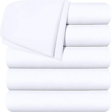 Utopia Bedding Twin Flat Sheets 6 Pk Microfib...