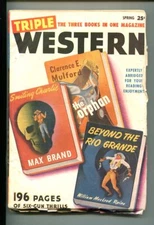 PULP:  TRIPLE WESTERN-#1-SPG 1947-PULP FICTION-SOUTHERN STATES PEDIGREE-fn