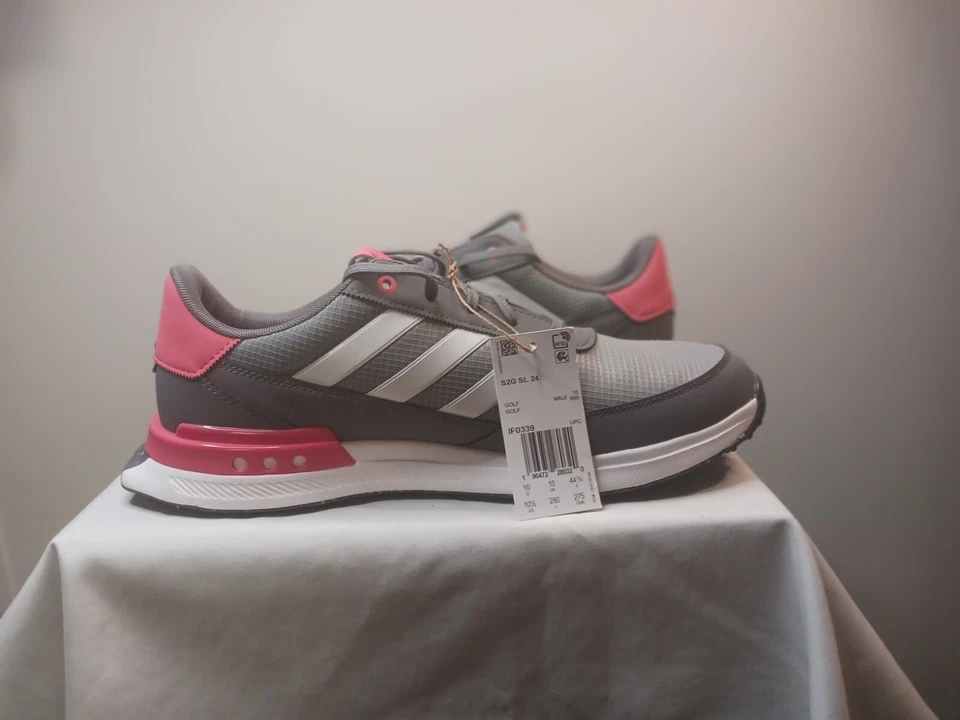 Nuevo Zapato de Golf Adidas S2G Gris/Coral Sin Tacos '24 Para Hombre Talla 10 IF0339 Foto 3 de 4