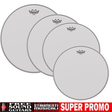 PELLE REMO AMBASSADOR COATED SABBIATA SET PELLI 10" 12" 14" 16" BATTERIA