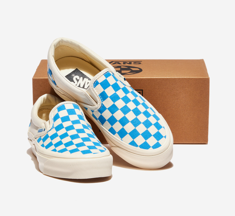 Vans MTE Slip-on Reissue 98 Checkerboard cyan blue