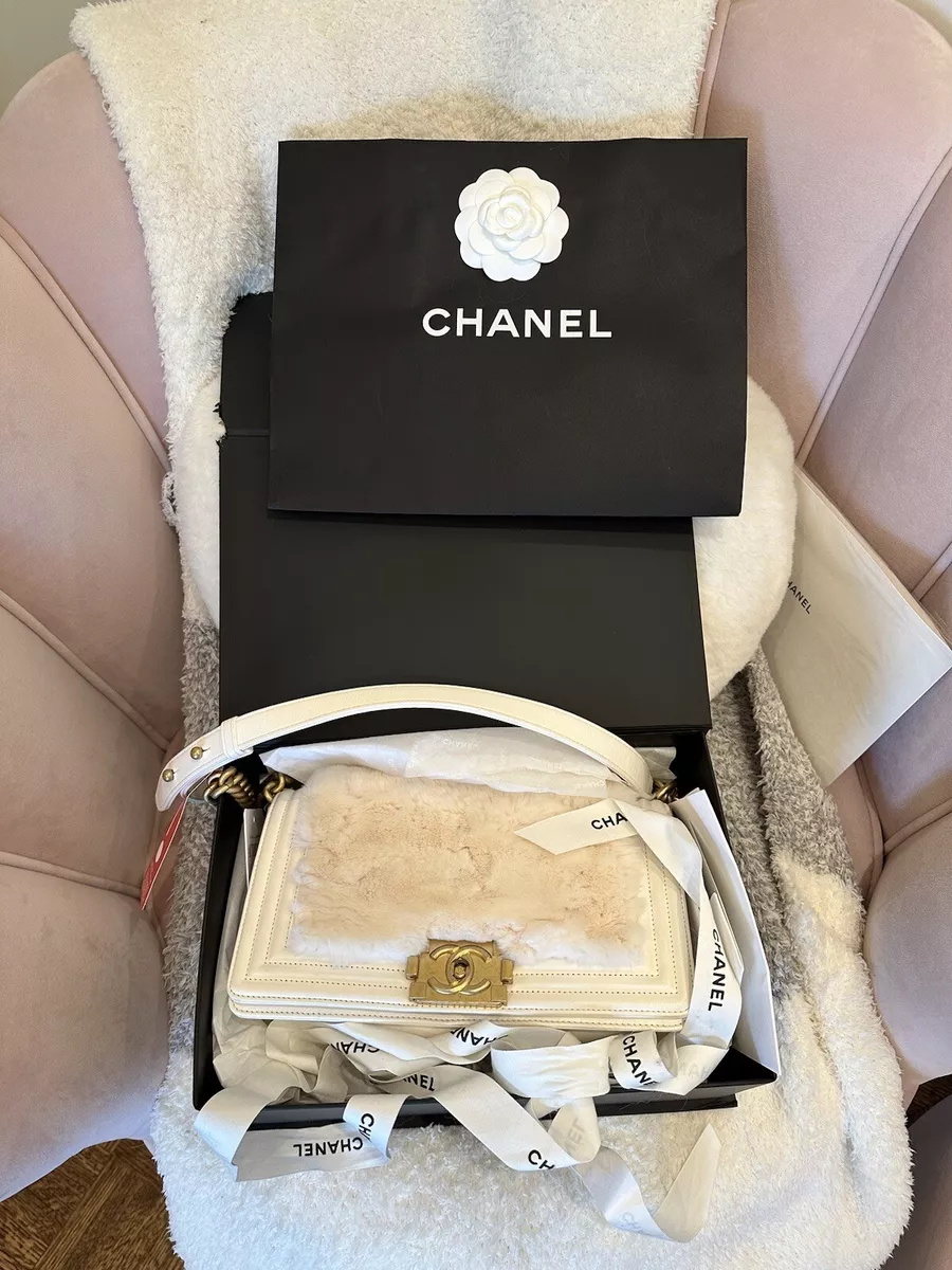 Chanel Medium Boy Calfskin & Rabbit Handbag