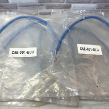 10- CAT5e 1' Ethernet Network LAN Router Patch Cable Cord Wire Blue, C5E-001-BLU