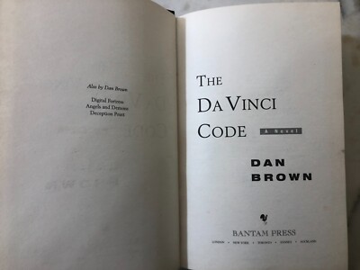 Libro Dan Brown The Da Vinci Code A novel 2003 Bantam Press