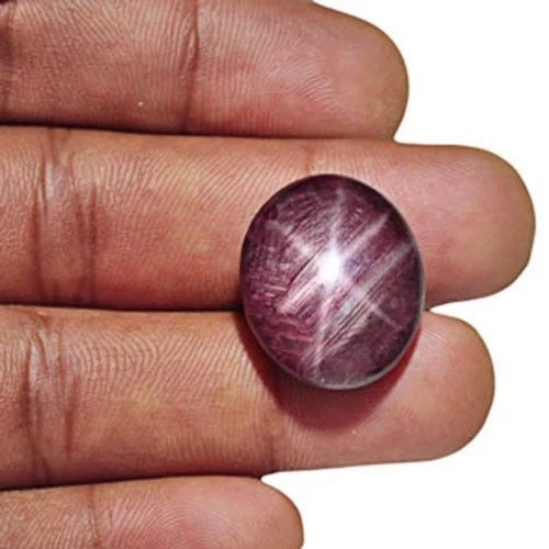 AIGS Certified INDIA Star Ruby 44.28 Cts Natural Untreated Purplish Red Oval - Image 2 of 3