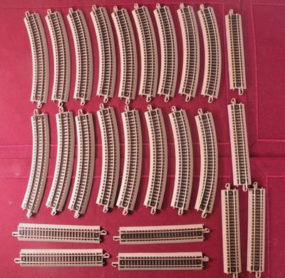 #ad #ad Lot of 25 Pieces Of Bachmann E Z Track N Scale 17 Curved amp; 8 Straight $49.99