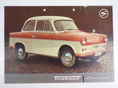 Old advertising sheet Trabant sedan 1961 VEB Sachsenring