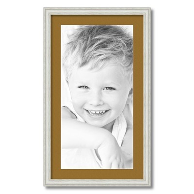 ArtToFrames Matted 16x28 White Picture Frame with 2'' Mat, 12x24 Opening 4098