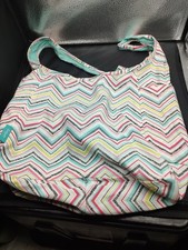 Thirty-One Sling Bag Chevron retired Party Punch Crossbody Hobo